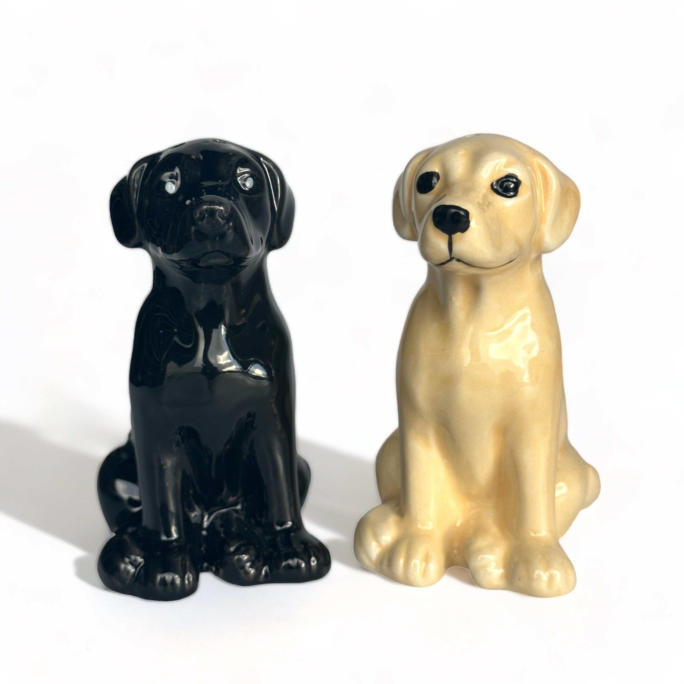 Set Saliera E Pepeiera Magnetici Labrador Bacio - Ceramica, Regalo Divertente Per Amanti Cani