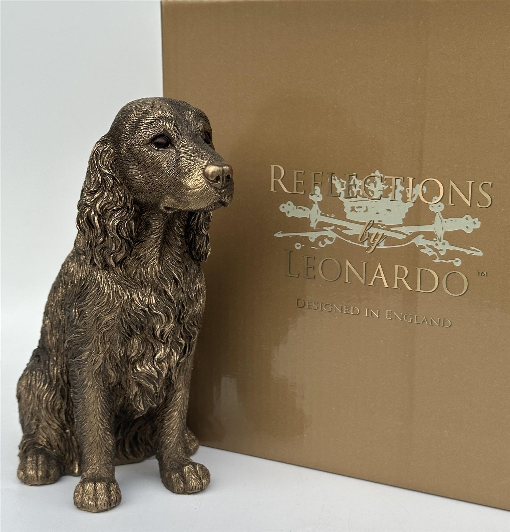 「C. Spaniel - 7081」置物 Spaniel ornament figurine, Leonardo Reflections Bronzed range, gift bo