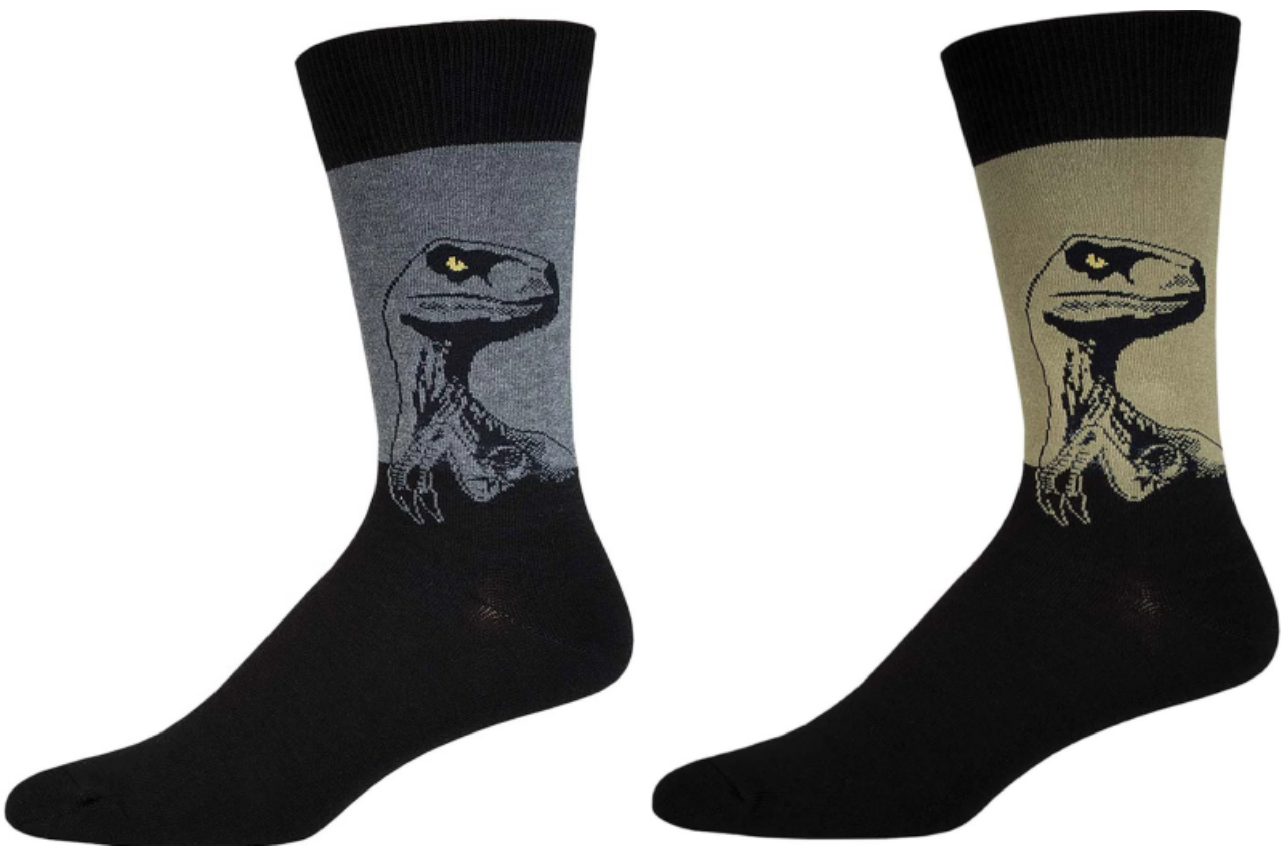 Men's Dinosaur socks Socksmith 'Raptor' design novelty fun socks, one