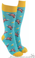 Novelty Monkey socks for Men or Women, One Size, great stocking filler animal lover gift