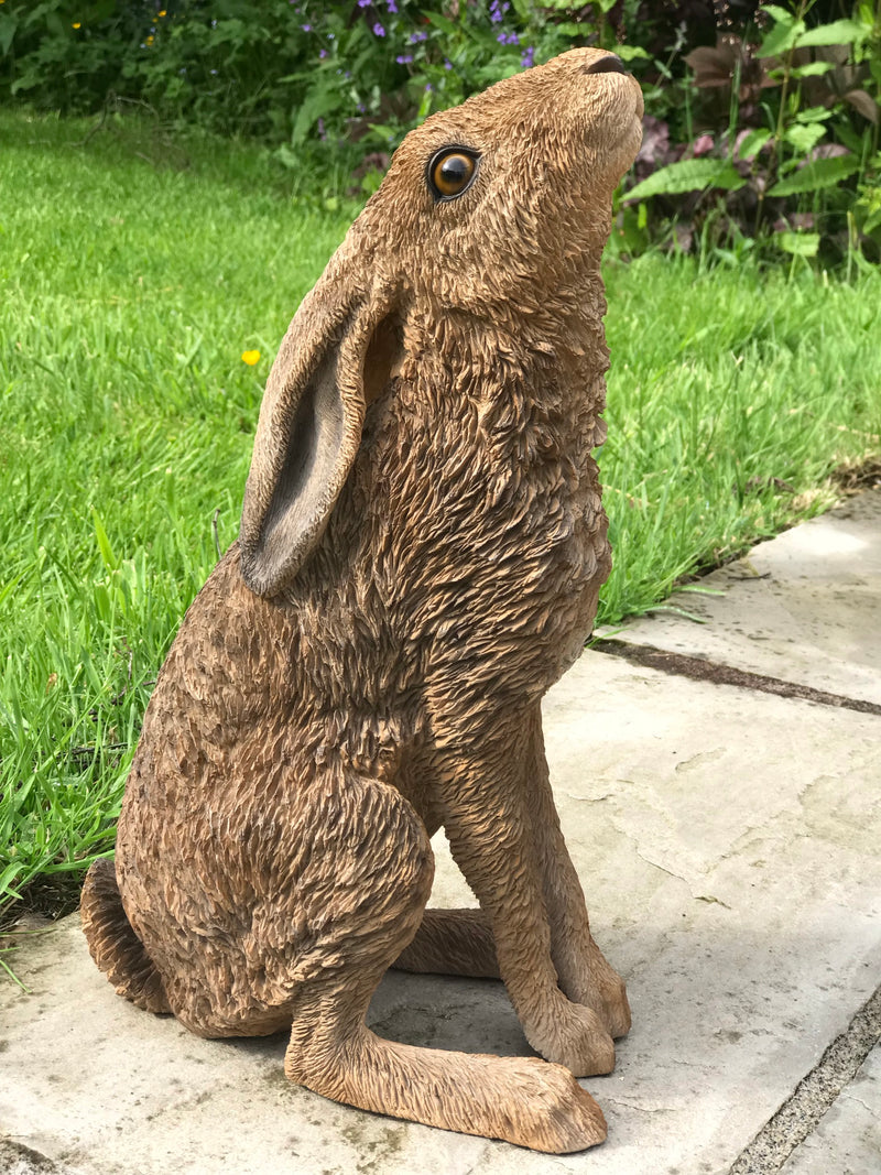 Vivid Arts Realistic Moongazing Hare ornament, large 35cm high great quality lifelike figurine