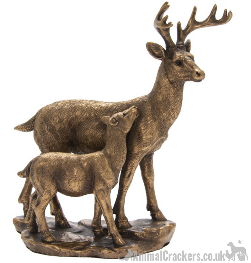Deer & Fawn ornament from the Bronzed Reflections range by Leonardo, gift boxed