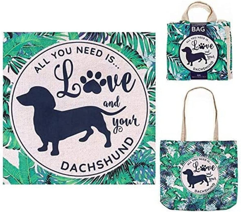 Re-usable 'All you need is love and your Dachshund' eco bag/bag for life