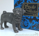 Cold Cast Bronze Pug quality heavy sculpture ornament figurine statue gift boxed