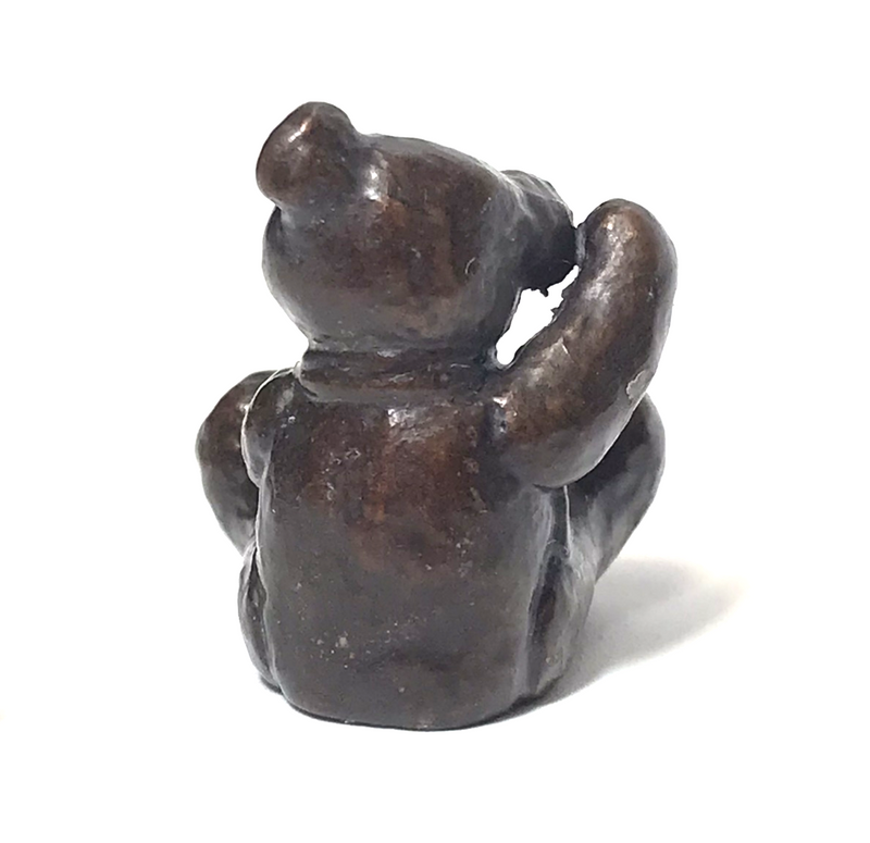 'Milo' - solid bronze miniature Teddy Bear figurine designed by Michael Simpson, in a quality gift box.