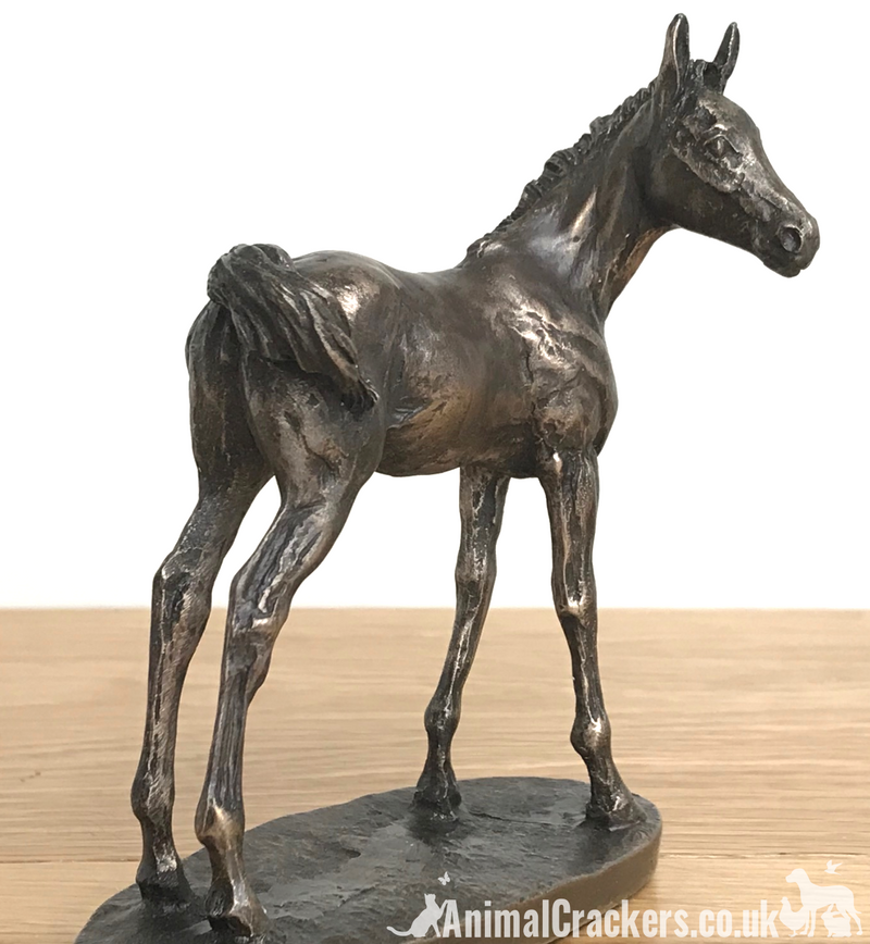 Adorable Foal ornament in Cold cast Bronze by David Geenty, quality horse lover gift