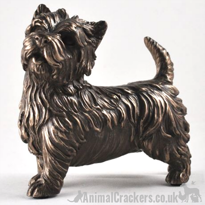 Cold Cast Bronze stood West Highland Terrier Westie ornament sculpture figurine