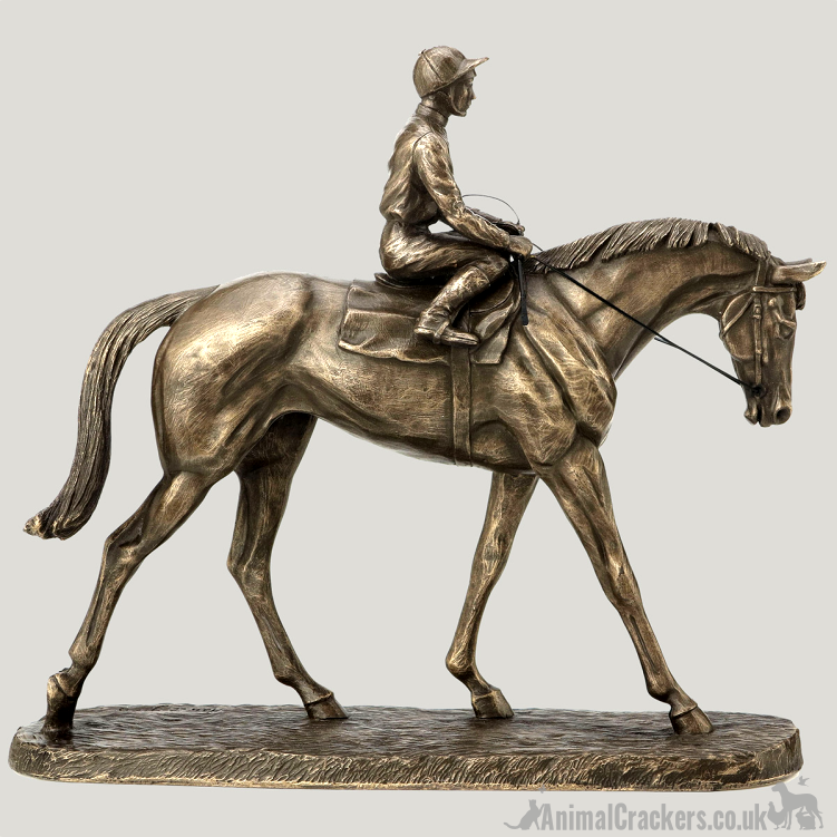 Going to the Post' cold cast bronze racehorse ornament figurine designed by Harriet Glen