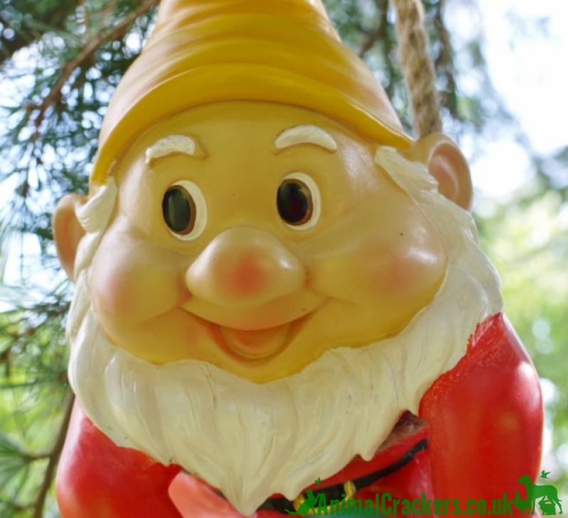 Large Gnome with Orange hat, tree hanging novelty garden ornament