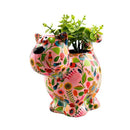 Pomme Pidou 'Dorothy' bright coloured Cat shaped ceramic planter