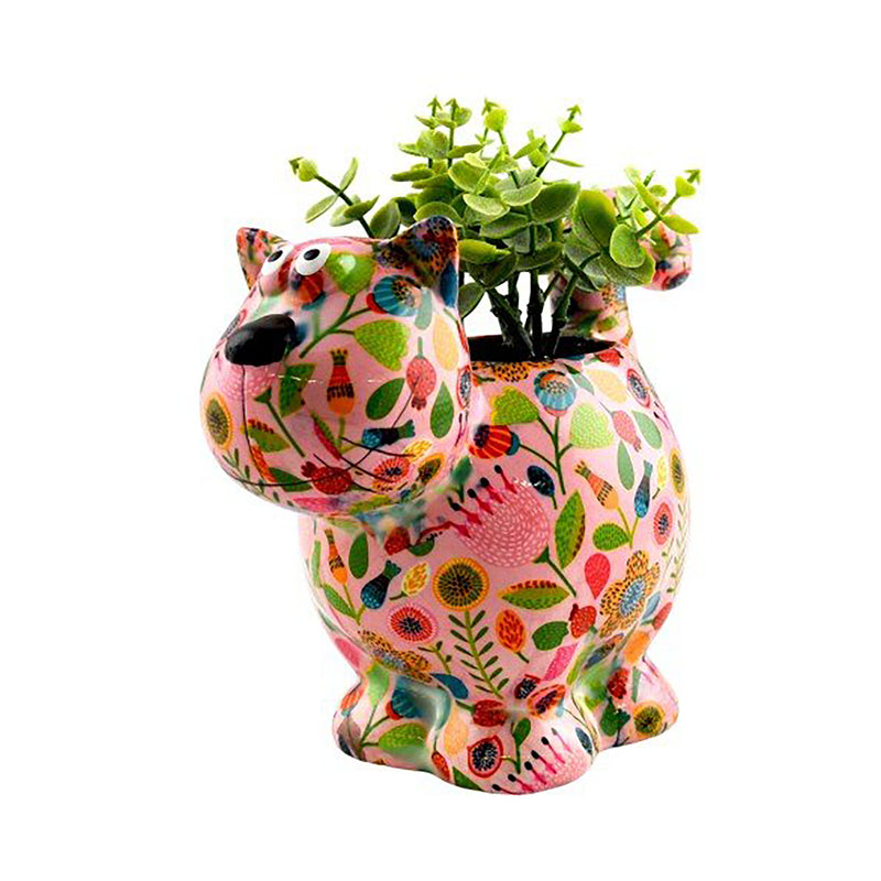 Pomme Pidou 'Dorothy' bright coloured Cat shaped ceramic planter