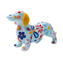 Pomme Pidou 'Frankie Blossom Bliss' Dachshund shaped ceramic Money Box (Medium)