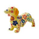 Pomme Pidou 'Frankie Blossom Bliss' Dachshund shaped ceramic Money Box (Medium)