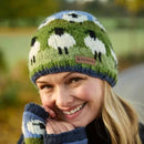 Pachamama 'Flock Of Sheep' Design Chunky Knit Wool Beanie Hat