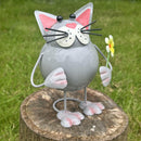 Metal Cat garden ornament, Bright Eyes range by Lesser & Pavey