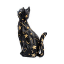 Black Cat With Gold Stars And Moons Figurine, Height 26cm