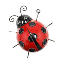 Ladybird Wall Art decoration metal bright red home garden decor - medium (12cm)