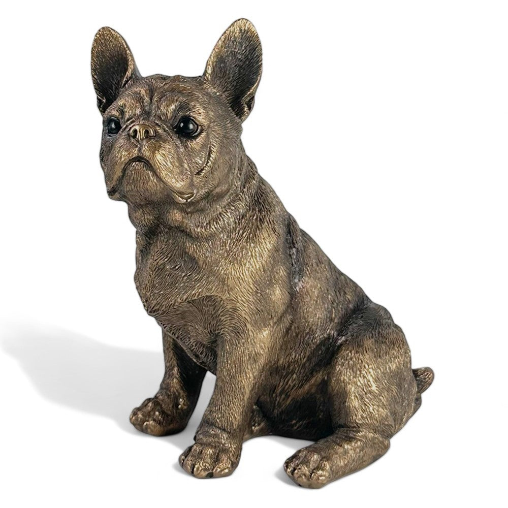 Figura Ornamento Bulldog Francese Fulvo/Tan - The Leonardo Collection - Resina Dipinta A Mano, Altezza 11 Cm - Regalo Per Amanti Dei Cani