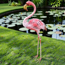 Flamingo Garden Ornament All Metal Vintage Style Statue, 100cm