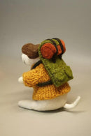 Pachamama Rambling Roger Felted Dog Ornament With Knitted Accessories