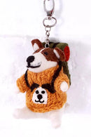 Pachamama Rambling Roger The Dog Bag Charm, Hand Felted And Knitted Accessories