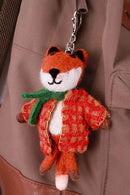 Pachamama Mr Fox Bag Charm Hand Felted And Knitted Accessories