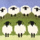 Pachamama 'Flock Of Sheep' Design Chunky Knit Wool Hot Water Bottle Cover, with bottle