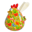 Pomme Pidou 'Matilda' ceramic Chicken shaped kitchen utensil holder with utensils