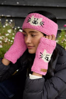 Pachamama Smiley Cat Headband Chunky Knit Wool