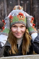 Pachamama Herd Of Highland Cows Bobble Beanie All Wool Chunky Knit