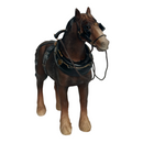 FACTORY SECONDS - 50% OFF - Leonardo Bay Shire Cart Heavy Horse in harness ornament figurine, gift boxed (length 17.5cm)