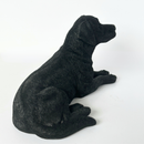 Realistic Laying Black Labrador Dog figurine, 16cm, Gift Boxed
