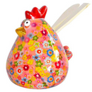 Pomme Pidou 'Matilda' ceramic Chicken shaped kitchen utensil holder with utensils