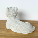 Realistic Laying West Highland Terrier 'Westie' Dog figurine, 13cm, gift boxed