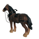 FACTORY SECONDS - 50% OFF - Leonardo Bay Shire Cart Heavy Horse in harness ornament figurine, gift boxed (length 17.5cm)