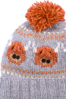 Pachamama Highland Cow Bobble Beanie Hat Chunky Knit Merino Wool