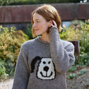 Pachamama 'Smiley Dog' Design Chunky All Wool Sweater