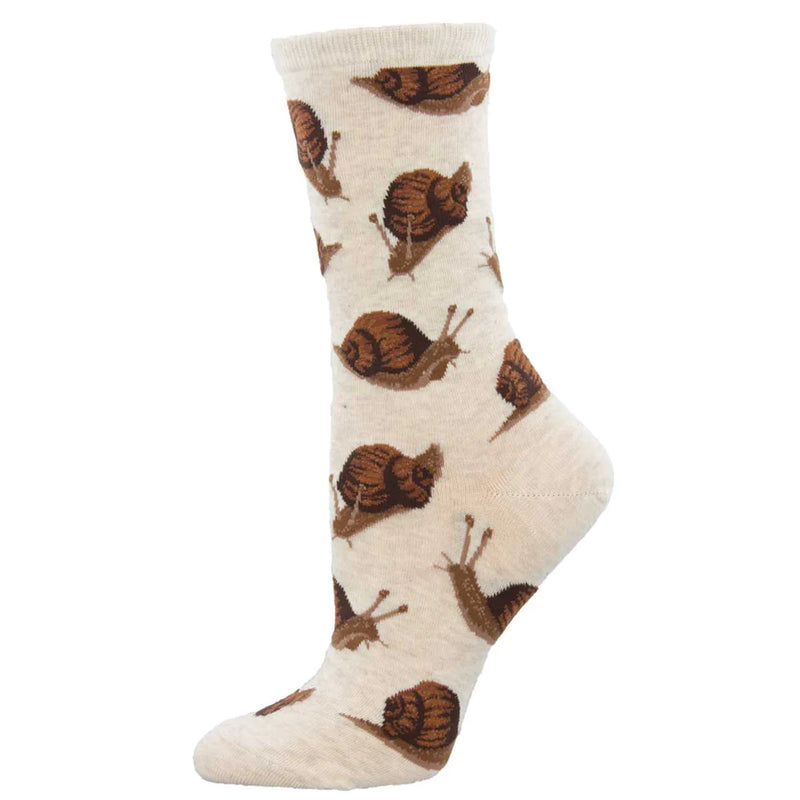 Women's Socksmith 'Snails Pace' Snail design socks, beige, one size
