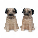 Pug design ceramic Salt & Pepper cruet set by Lesser & Pavey, boxed