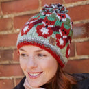 Pachamama Skulk Of Foxes Bobble Beanie Hat In Chunky Knit Wool