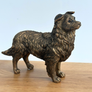 Border Collie Dog figurine, Leonardo Reflections Bronzed, gift boxed