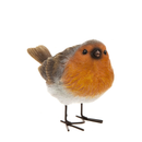 Two Robin figurines in different poses, indoor or outdoor garden decoration
