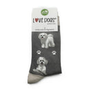 Ladies Bichon Frise Socks, lovely vibrant colours, soft combed cotton, one size