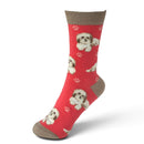 Shih Tzu Socks, women's one size, soft cotton mix, vibrant colours