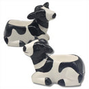 Friesian Cow shaped ceramic Egg Cup set, gift boxed