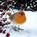 Robin figurine, cute home or garden decoration, memorial or bird lover gift, 10cm