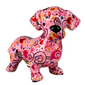 Pomme Pidou 'Dennis' Dachshund Sausage Dog Shaped Ceramic Money Box, 17 cm, gift boxed