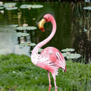 Flamingo Garden Ornament All Metal Vintage Style Statue, 100cm