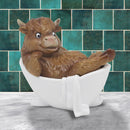 Highland Cow in Bath Tub ornament from the Bathtime collection by Lesser & Pavey