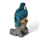 Kingfisher on branch ornament figurine, bird lover gift